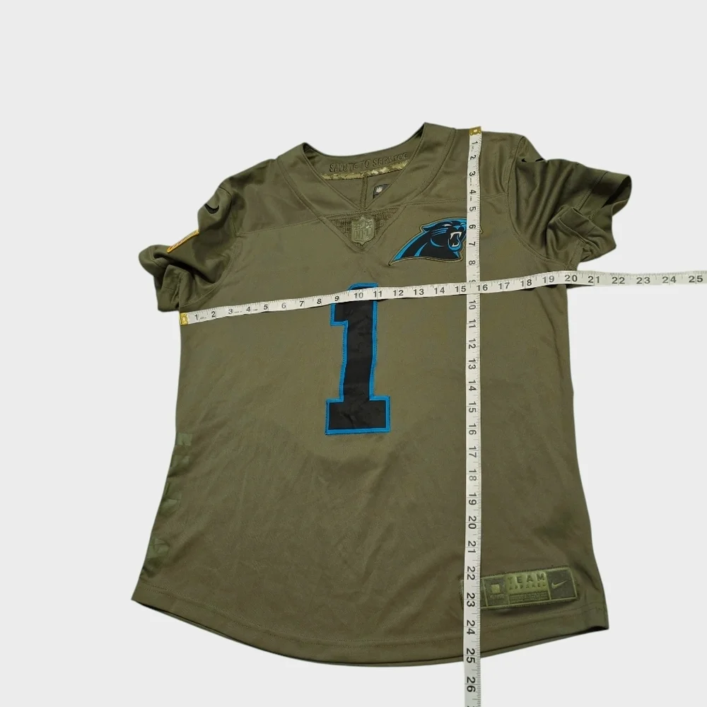 Nike NFL Cam Newton USA Panthers Olive Green Jersey Shirt Kids M